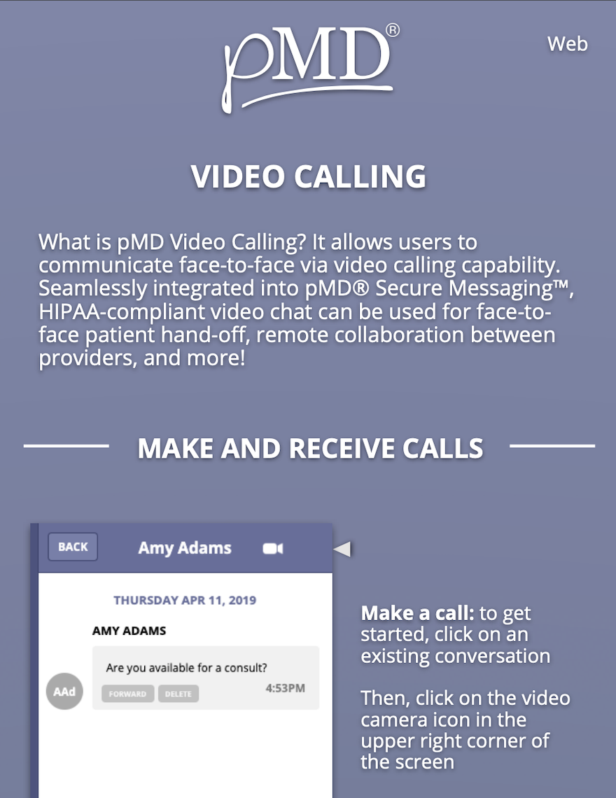 pMD Video Calling Web
